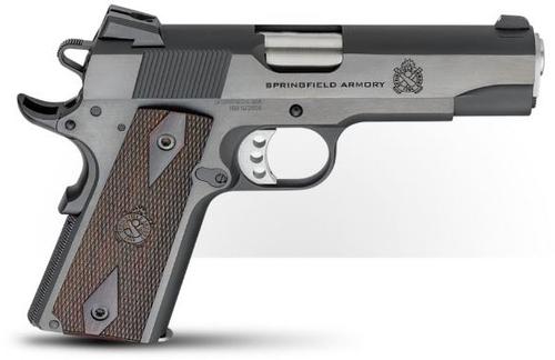 Springfield 1911 Garrison Pistol PX9418, 45 ACP, 4.25", Wood Grips, Blued Finish, 7 Rds