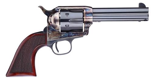 Taylors Short Stroke Smoke Wagon Revolver 556204DE, 357 Mag, 4.75", Walnut Navy Sized Grips, Case Hardened Finish, 6 Rds