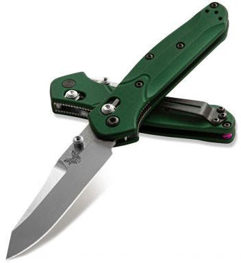 Benchmade Mini Osborne Folding Knife w/Stainless Steel Reverse Tanto Blade, Aluminum Handle (945)