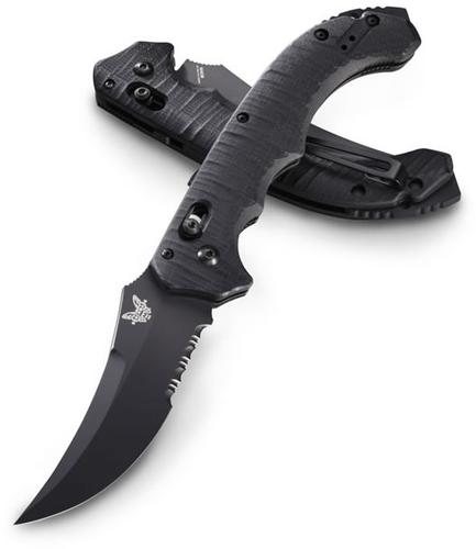 Benchmade Auto Bedlam Folding Knife w/Black Stainless Steel Mod. Bowie Blade