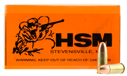 HSM Pistol Remanufactured Ammunition  9MM2R, 9mm, Full Metal Jacket, 115 GR, 1180 fps, 50 Rd/bx