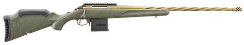 Ruger American Predator Gen II, Bolt Action Rifle, 6mm ARC, 22" Bronze Cerakote Threaded Barrel, Adjustable Green Splatter Stock, 10 Rds, 46941