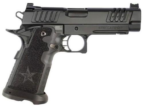 Staccato P X-Series 2011 Optic Ready Pistol 12-1201-000103-01, 9mm, 4.4" DLC Bull Barrel, Aluminum Frame, DLC Black Finish, 17 Rds