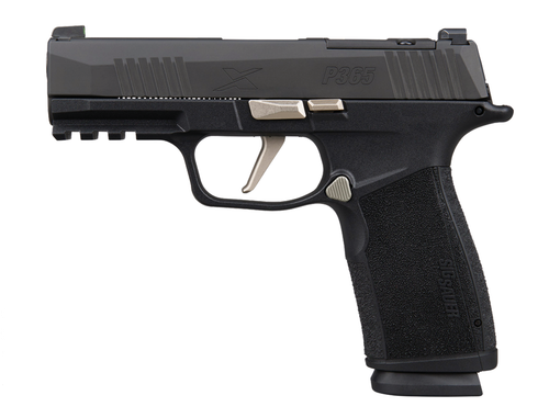 Sig Sauer P365 Macro Nightmare Semi-Auto Pistol, 9mm, 3.7 in, Black Finish w/Nickel Colored Controls, 21 Rds