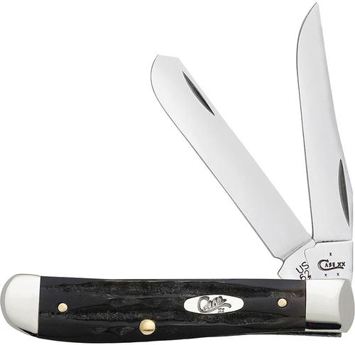 Case Knives Jigged Buffalo Horn Mini Trapper Knife