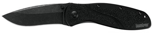 Kershaw Blur Spring-Assisted Folding Knife w/ Blackwash Airplane Aluminum Handle 