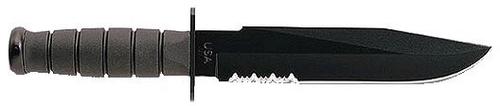 Kabar Fixed Knife w/Partially Serrated Edge & Kraton Handle 1271