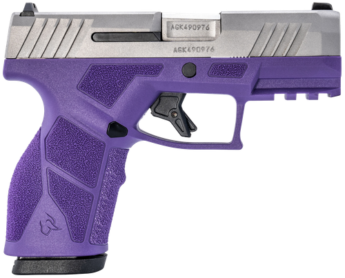 Taurus GX2 Compact Pistol 1GX2939DP, 9mm, 3.37", Ergonomic Dark Purple Grips, Matte Stainless Slide, 13 Rds