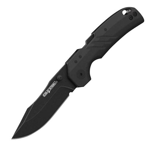 Cold Steel CSFL30DPLC10B Engage 3" Folding Clip Point Plain Black PVD Stonewashed SS Blade, 4.11",  Black GFN Handle Includes Belt Clip
