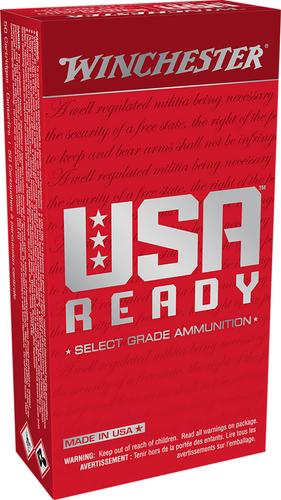 Winchester USA Ready Pistol Ammunition RED10, 10mm Auto, Full Metal Jacket Flat Nose, 180 gr, 1250 fps, 50 Rd/Bx