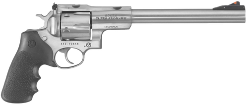 Ruger Super Redhawk Double-Action Revolver 5502, 44 Remington Mag, 9 1/2 in, Rubber Grip, Satin Stainless Finish, 6 Rd