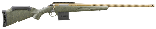 Ruger American Predator Gen II, Bolt Action Rifle, 22 ARC, 22" Bronze Cerakote Threaded Barrel, Adjustable Green Splatter Stock, 10 Rds, 46940