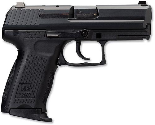Heckler & Koch P2000 DA/SA Pistol 81000043, 9mm Luger, 3.66", Black Grips, Black Finish, 10 Rds