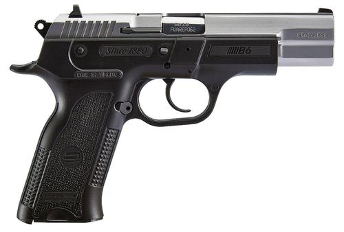 SAR B6 SA/DA Pistol B69ST, 9mm Luger, 4.50", Stainless Slide, Polymer Grips, Black Finish, 17 Rds