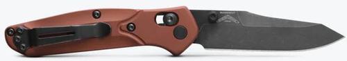 Benchmade Mini Osborne Folding Knife w/DLC Battlewash Reverse Tanto Blade, Burnt Copper Aluminum Handle