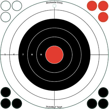 Birchwood Casey 33912 Stick A Bull 12" Self-Adhesive Targets 5 Pack