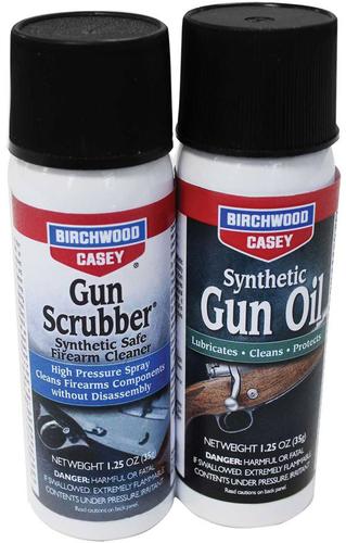 Birchwood Casey Gun Scrubber and Synthetic Gun Oil Combo Pack (33329