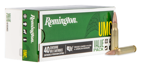 Remington UMC Rifle Ammunition L308W4B, 308 Winchester, Metal Case (MC), 150 GR, 40 Rd/bx