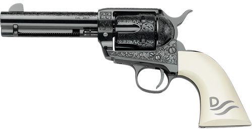 Pietta Great Western II Red River Revolver GW45RR434NMUI, 45 Colt (Long Colt), 4.75in, Ultra Ivory Engraved, 6 Rds