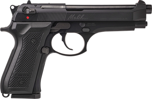 Derya Melik Pistol 10LMELIK9TR, 9mm Luger, 4.90in, Black Polymer Grips, Black Finish, 17 Rds