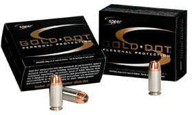 Speer Gold Dot Handgun Ammunition 23970, 40 S&W, Gold Dot Hollow Point (HP), 165 GR, 1150 fps, 20 Rd/bx