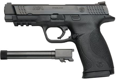 Smith & Wesson M&P9 w/Extra Threaded Barrel Pistol 150922, 9mm, 4.25", Black Polymer Grips, Black Finish, 17 Rds