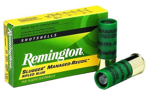 Remington Express Managed Recoil Slug RL12RS, 12 Gauge, 2-3/4", 1 oz, 1200 fps, Lead Rifled Slug, 5 Rd/bx