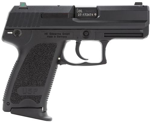 Heckler & Koch USP9 Compact V1 DA/AA Pistol 81000330, 9mm Luger, 3.58", Black Grips, Black Finish, 13 Rds, Night Sights