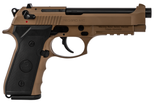 Girsan Regard MC SAO Pistol 390084, 9mm Luger, 4.90", Finger Grooved, FDE Finish, 18 Rds