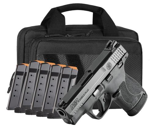 Smith and Wesson M&P9 Shield Plus Pistol 14750, 9mm, 3.1in, Black Polymer Grips, 13 Rds