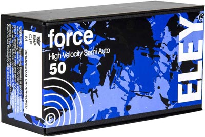 Eley Force Rimfire Ammunition, 22 Long Rifle, Round Nose, 42 GR, 1200 fps, 50 Rd/bx