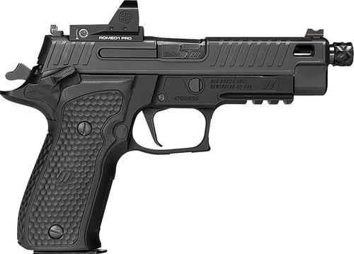 Sig P226 Zev Pistol E26R9ZEVSAOTBRXP, 9mm, 4.9 in, Romeo1 Pro RDS, G10 Grips, Black Finish, 15 Rd