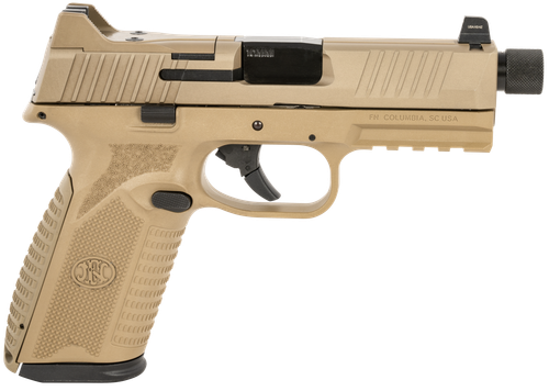 FN Herstal 510 Tactical Optic Ready Pistol 66101378, 10mm Auto, 4.71in, FDE Textured w/Interchangeable Backstrap, Flat Dark Earth Finish, 10 Rds