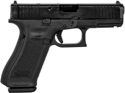 Glock 45 MOS Gen5 Optics Ready Pistol PA455S203MOS, 9mm, 4.02 in, Black Polymer Grip, Gas Nitride Finish, Fixed Sights, 17 Rds