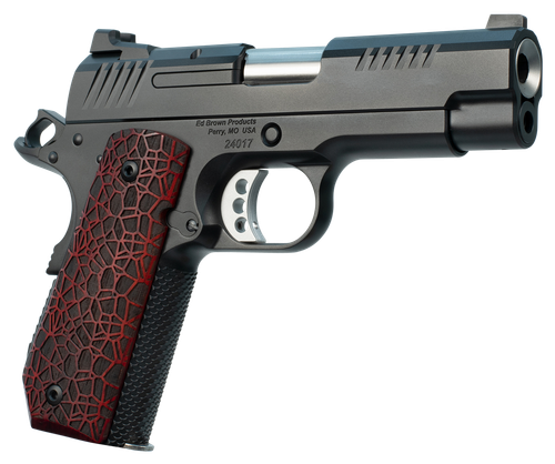 Ed Brown Evo KC9 SAO Pistol EVOKC9G4, 9mm, 4", Black/Red G10 Grips, Black Gen4 Finish, 9 Rds
