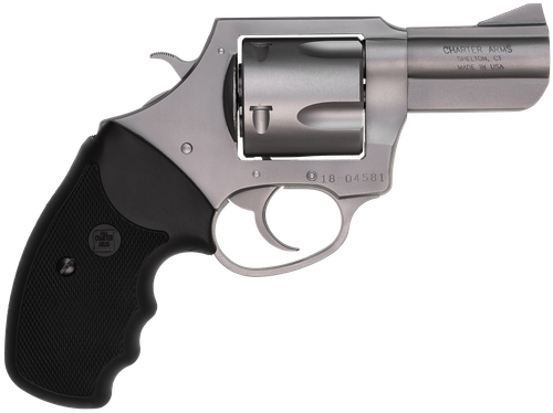 Charter Arms Bulldog Revolver 74530, 45 Colt (LC), 2.50", Black Rubber Grip, Stainless Finish, 5 Rd