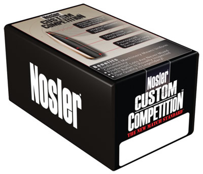 Nosler Custom Competition Boat Tail Hollow Point 6.5 MM 140 Grain 100/Box (26725), Not Loaded