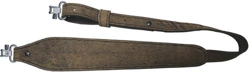 AA&E Leathercraft African Buffalo Leather Trophy Sling w/Metal Swivels, Brown Safari (8517745S210)