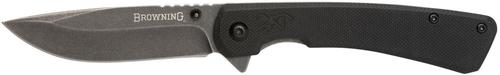 Browning Branded Rock Drop Point EDC Knife w/Black Handle (3220514)