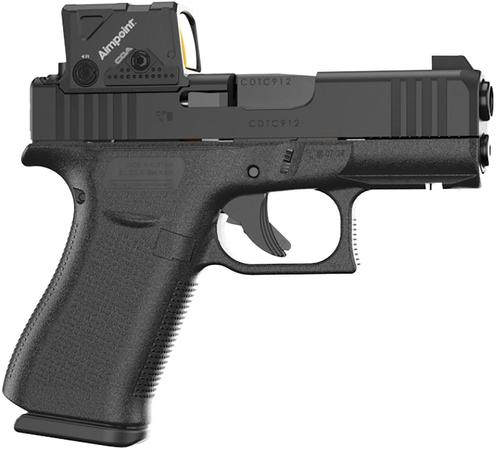 Glock 43X MOS  Pistol PX4350B01FRMOS8A4, 9mm, 3.41", Textured Beavertail Grips, Black Finish, w/Aimpoint COA, 10 Rds