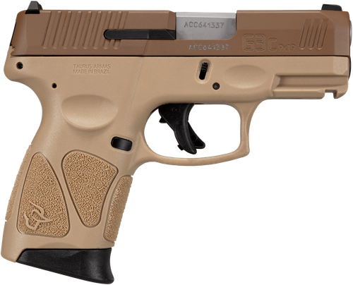Taurus G3C Pistol 1-G3C93ET-MA, 9mm, 3.2in, Tan Polymer Grips, 10 Rds