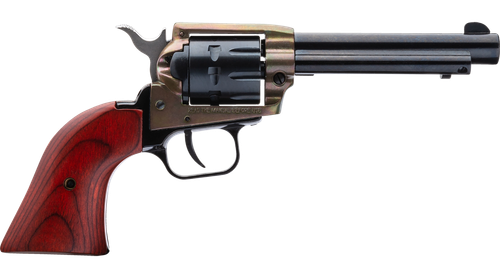 Heritage Rough Rider Single Action Rimfire Revolver RR2299CH4, 22 LR, 4.75", Cocobolo Grip, Black Finish, 9 Rd