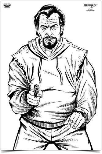 Birchwood Casey Eze-Scorer 25x35 Bad Guy Target (37016)