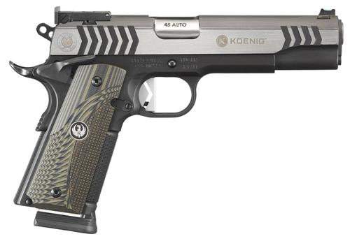 Ruger SR1911 Competition Pistol 6776, 45 ACP, 5", Two-Tone Textured G10 Grips, Black Nitride Finish, 8 Rds