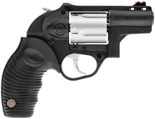 Taurus 605 DA/SA Revolver 2605029PLY, 357 Magnum, 2 in, Polymer Grip, Stainless Finish, 5 Rd