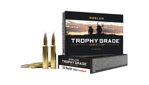 Nosler Trophy Grade Rifle Ammunition 60098, 33 Nosler, Partition, 225 Gr, 3025 fps, 20 Rds