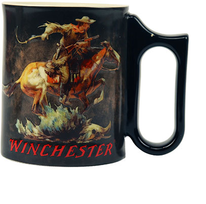 Rivers Edge Products Winchester Horse/Rider 3D Ceramic Mug, 15 oz