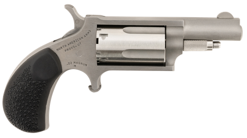 North American Concealed Carry Combo Mini-Revolver 22MGRCHSS, 22 Mag, 1 5/8", Black Rubber Grip, Stainless Finish, 5 Rd