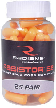 Radians Foam Orange Earplugs 32 dB 25 Pair (FP70RD/25)