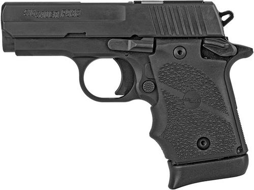 Sig P938 SAS Pistol 9389SAS2B, 9mm, 3 in, Rubber Grip, Black Nitron Finish, Night Sights, 6 Rd